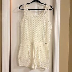 Calvin Klein white romper coverup. Size S. Like new